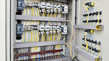 Close-up view of meter box